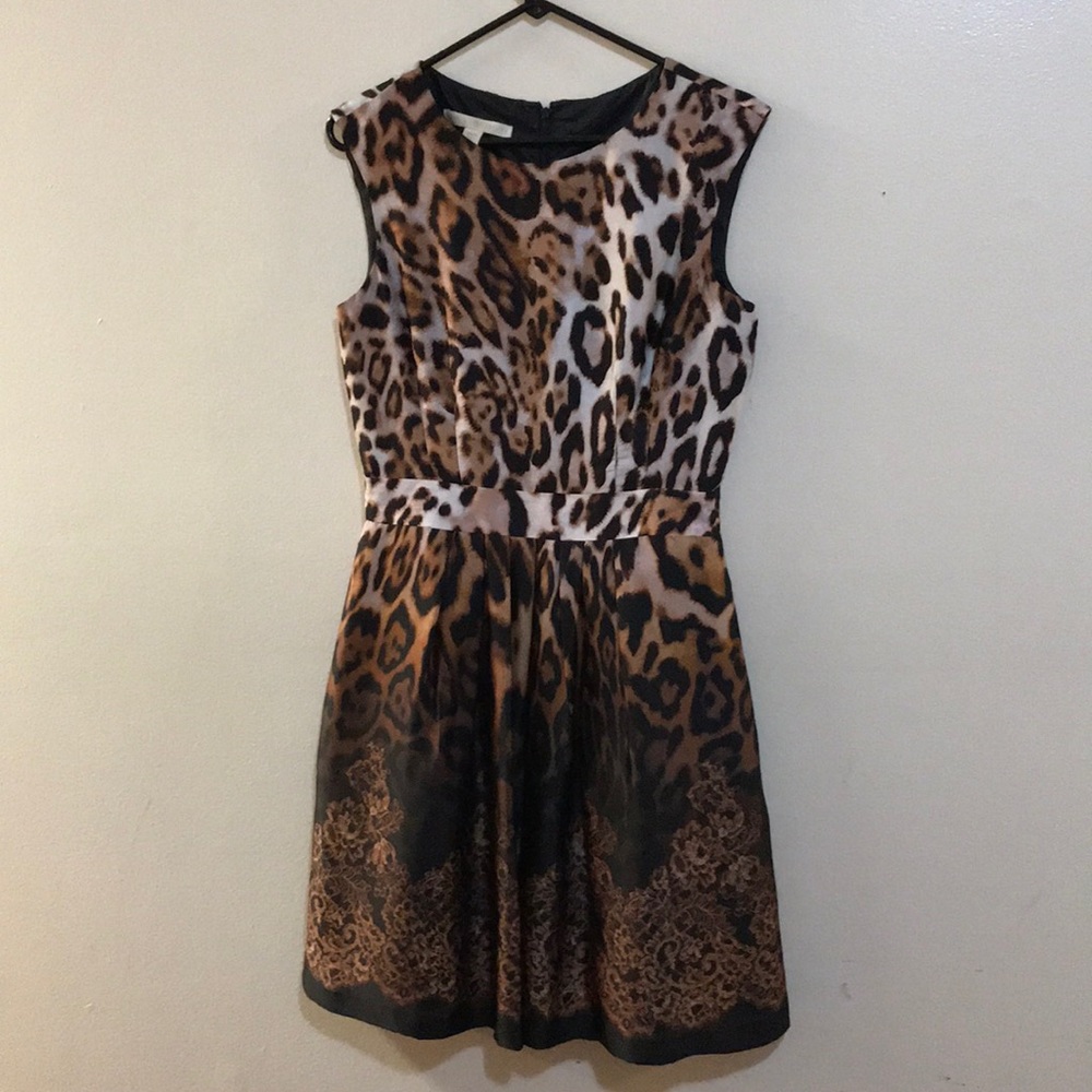 Boston Proper Sleeveless Animal Print Dress